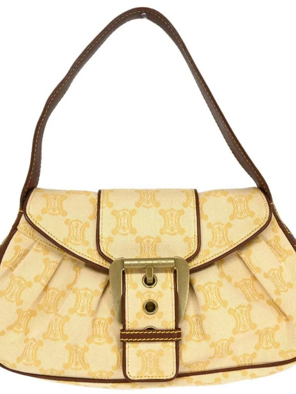 Celine Yellow Macadam Shoulder Bag YS00/44 135221